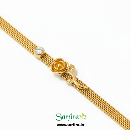 Rose Charm Mesh Bracelet