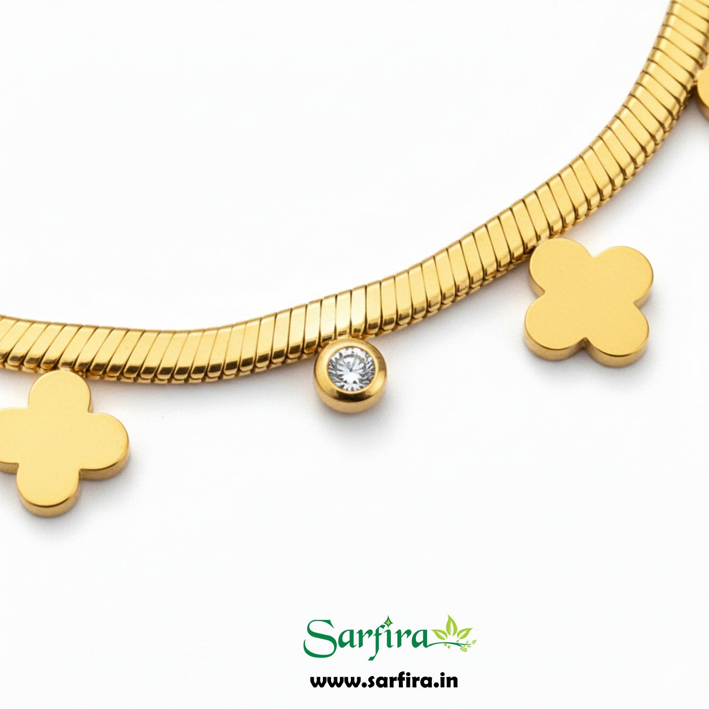 Flower With Diamond Bracelet