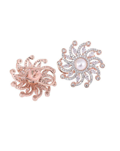 Pearl Blossom Stud Earrings