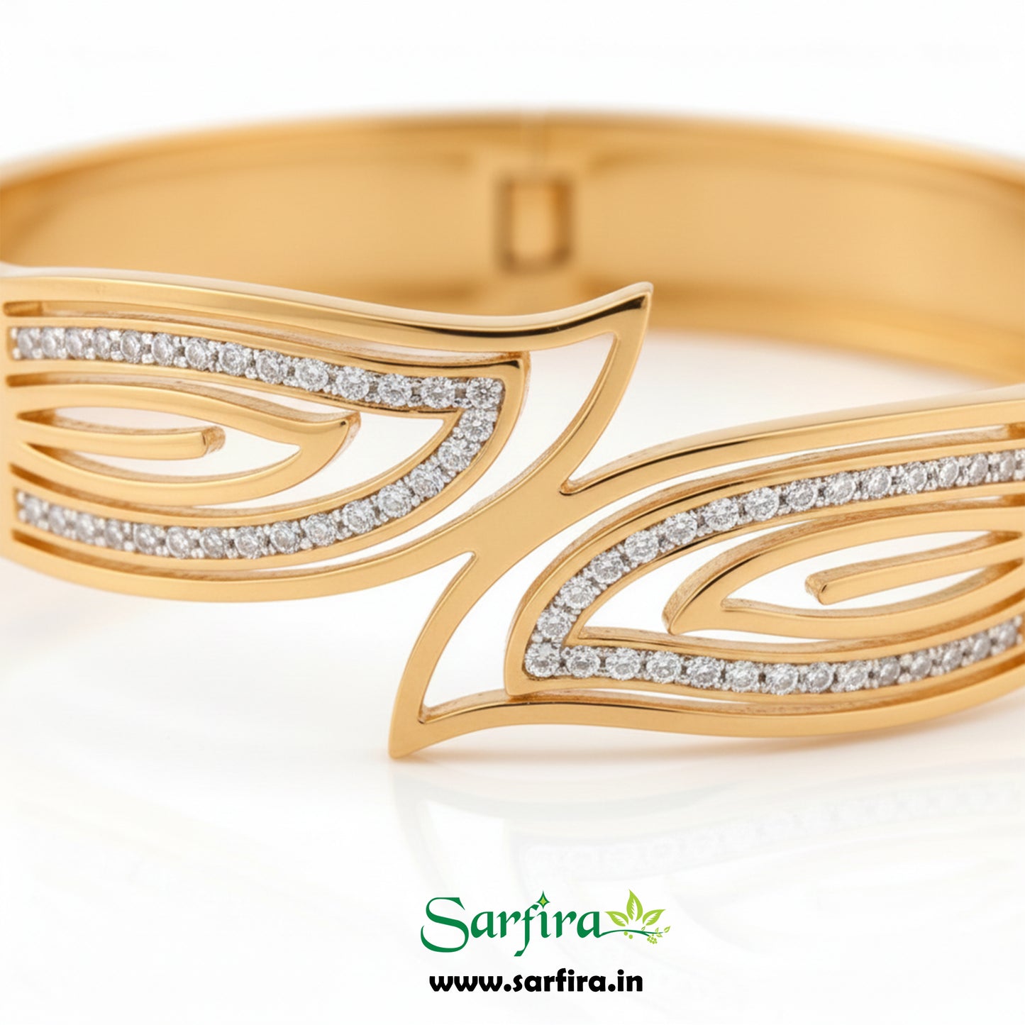 Leaf Design Overlap Kada Bracelet