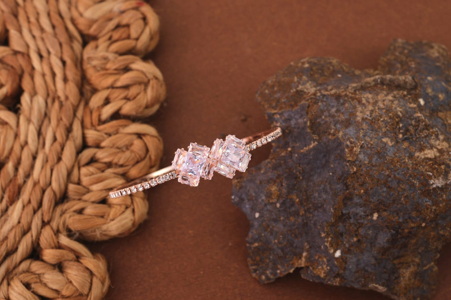 Elegant Rose Gold Crystal Bracelet
