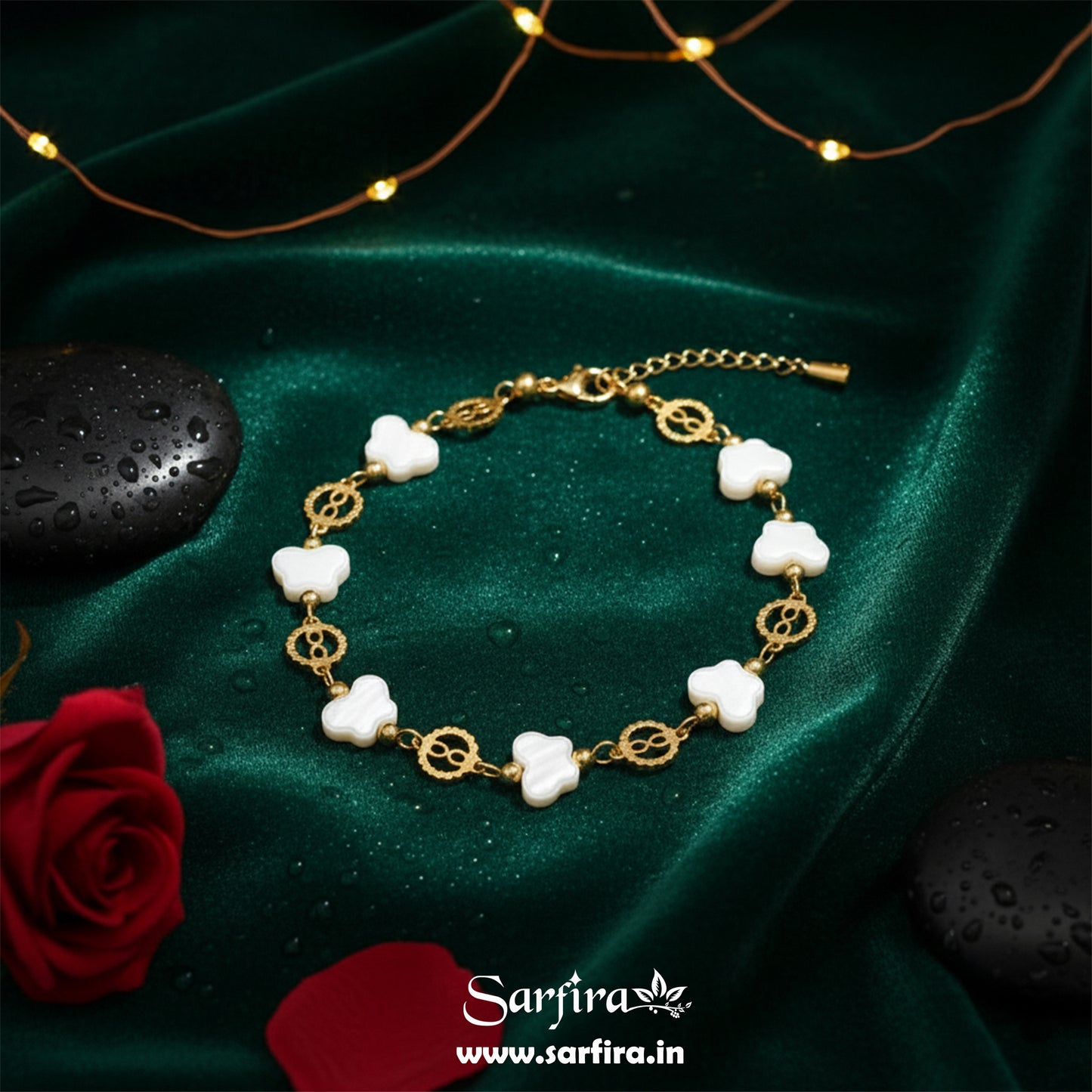 Flower & Infinity Link Bracelet