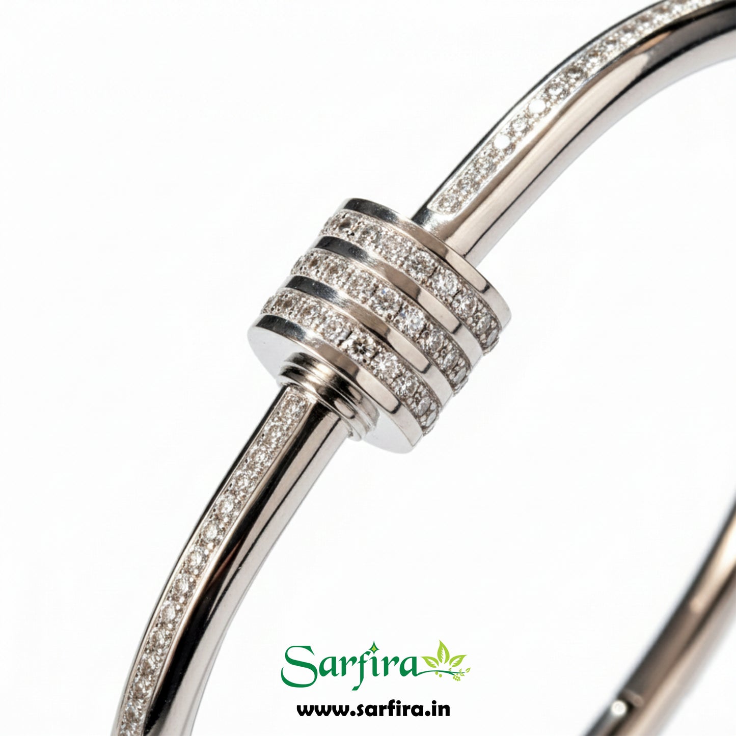 Silver Triple-Ring Kada Bracelet