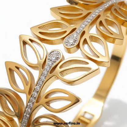 Open Leaf Cuff Bracelet