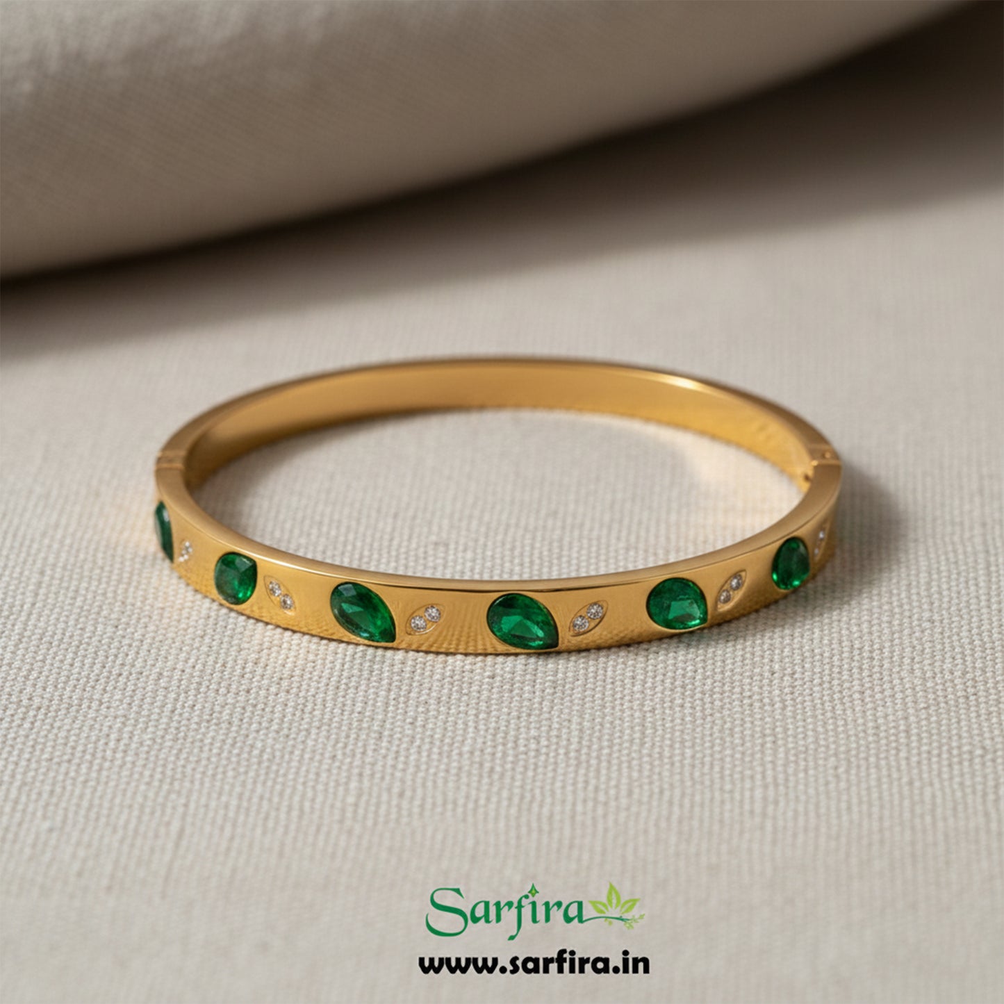 Green Stone Kada Bracelet