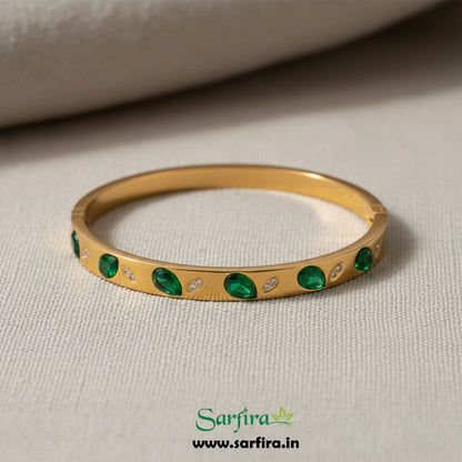 Green Stone Kada Bracelet