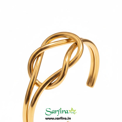 Intertwined Knot Open Cuff Kada