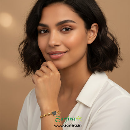 Black & Golden heart Bracelet