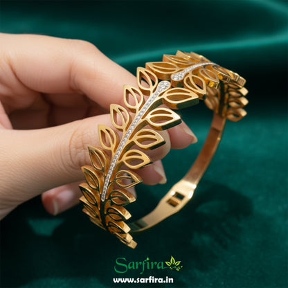Open Leaf Cuff Bracelet