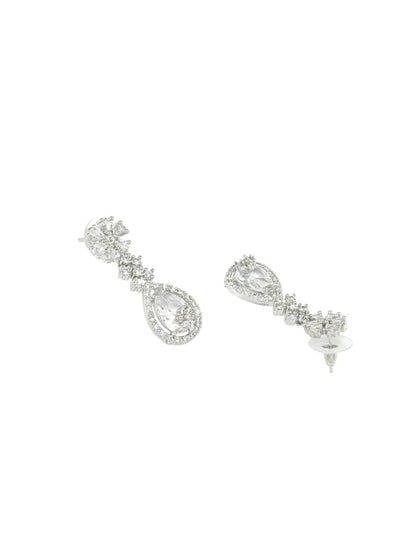 White Crystal Bridal Necklace Set for Women – Wedding & Party Jewelry