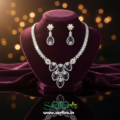 Purple Bridal Necklace