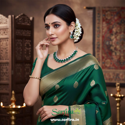 Green Stone AD Tear Drop Necklace