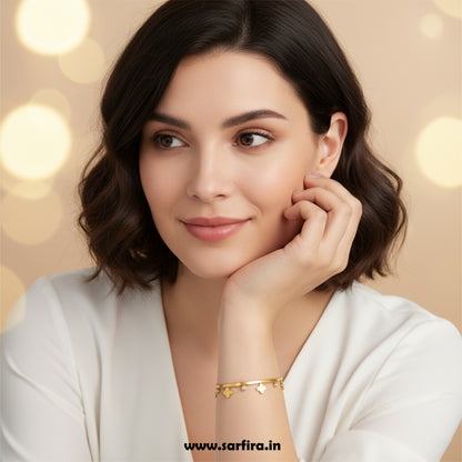 Flower With Diamond Bracelet