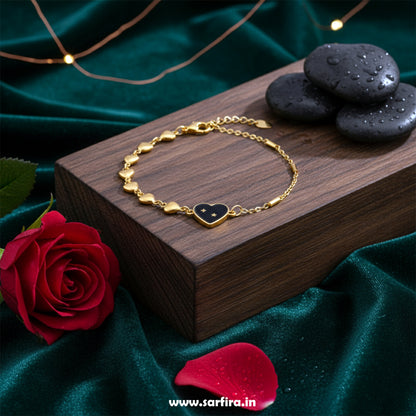 Black & Golden heart Bracelet