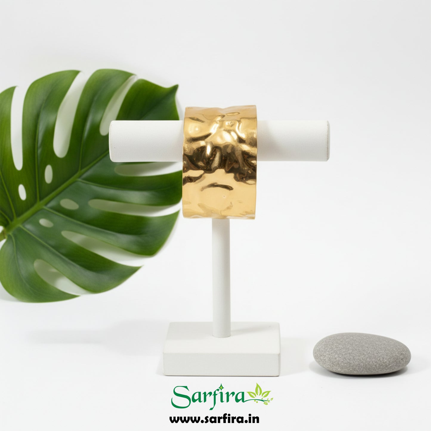 Wide Hammered Cuff Bracelet