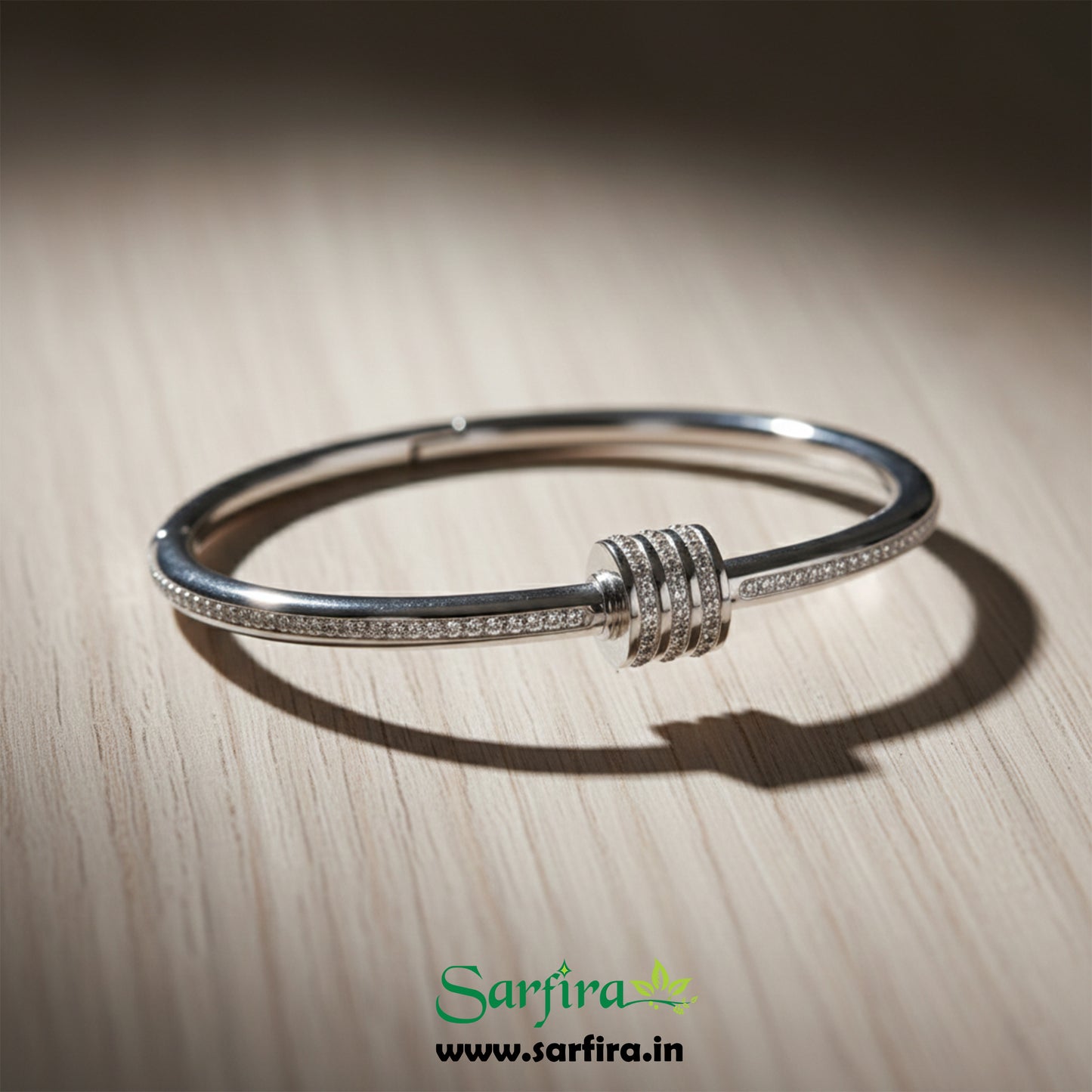 Silver Triple-Ring Kada Bracelet