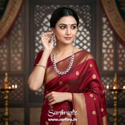 Red Stone AD Round Choker Necklace