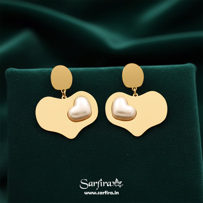Mismatched Heart Drop Earrings