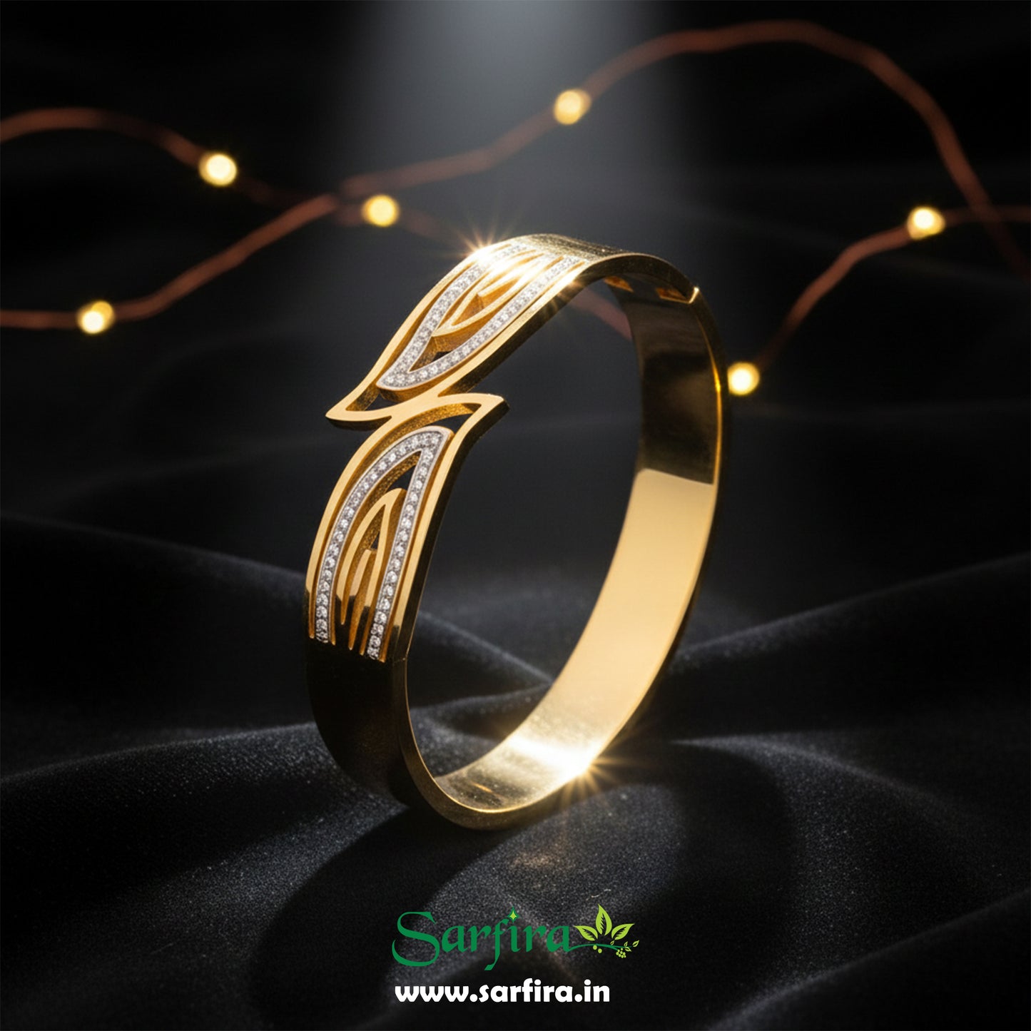 Leaf Design Overlap Kada Bracelet