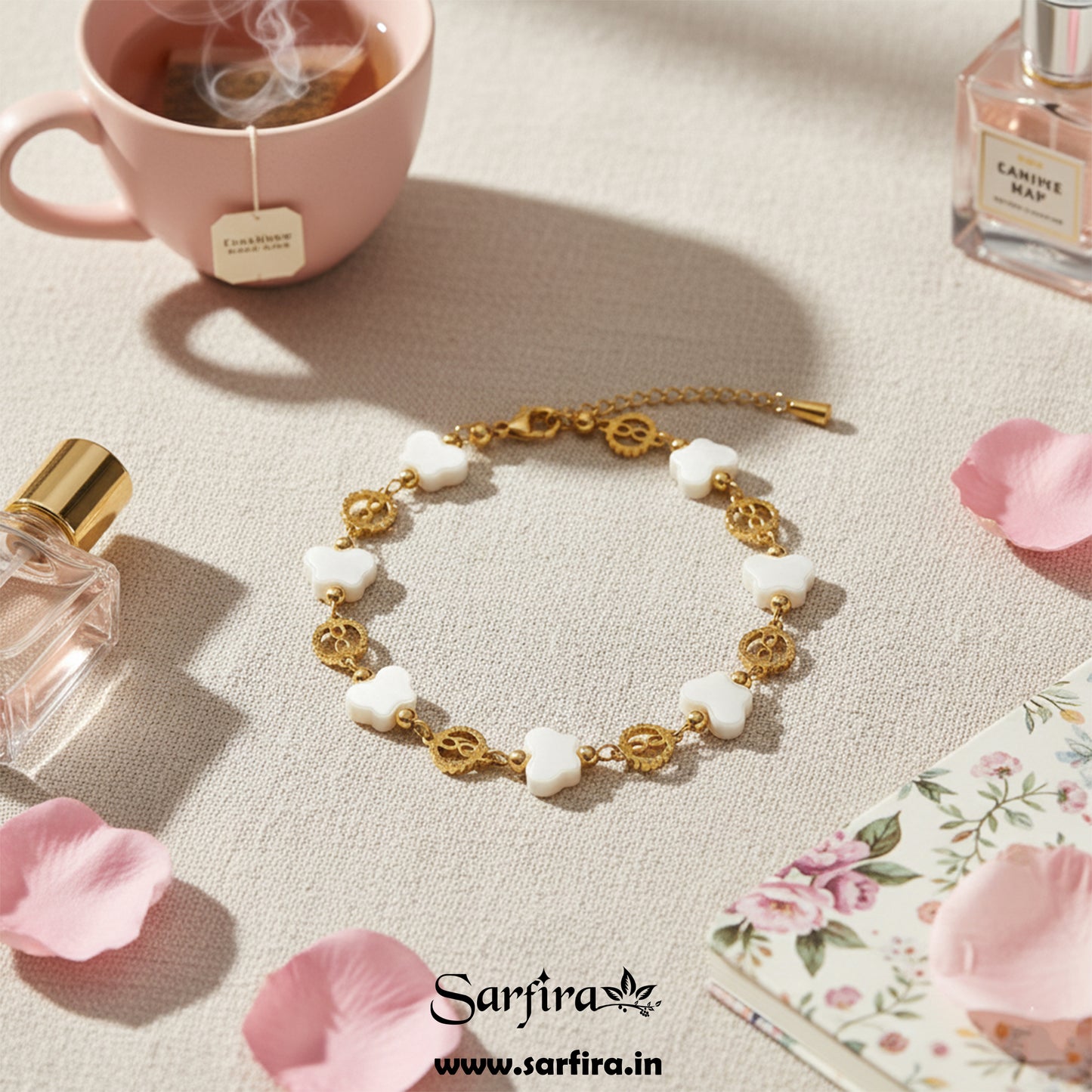 Flower & Infinity Link Bracelet