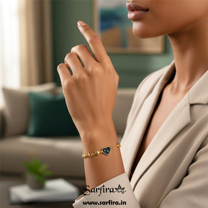 Black & Golden heart Bracelet