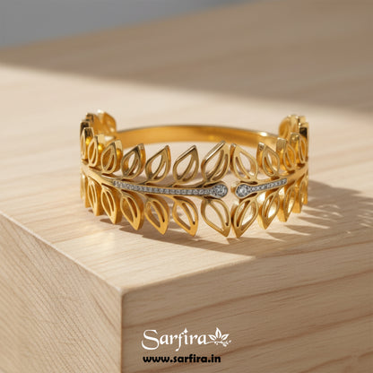 Open Leaf Cuff Bracelet