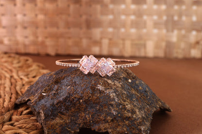 Elegant Rose Gold Crystal Bracelet