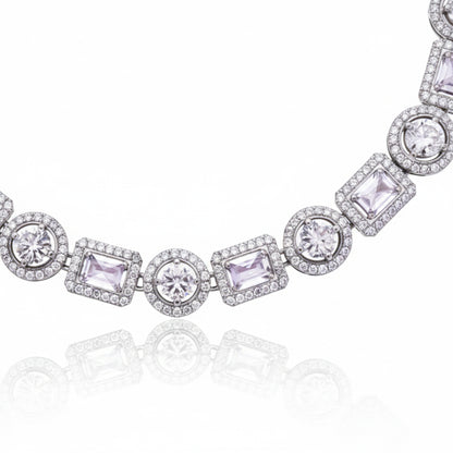 American Diamond Mixed Shape Necklace