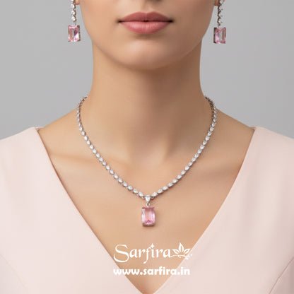 Light Pink AD Graduating Drop Necklace