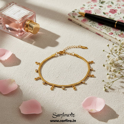 Infinity & CZ Snake Chain Bracelet