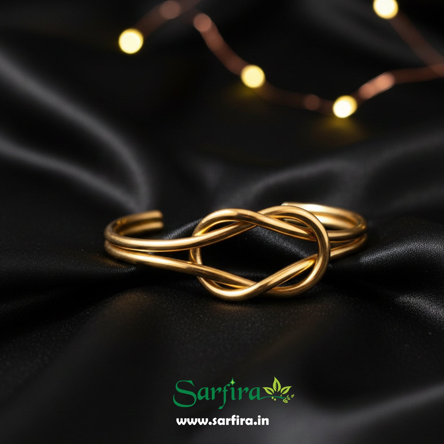 Intertwined Knot Open Cuff Kada