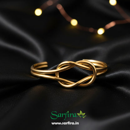Intertwined Knot Open Cuff Kada