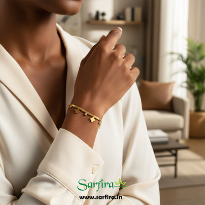 Flower With Diamond Bracelet