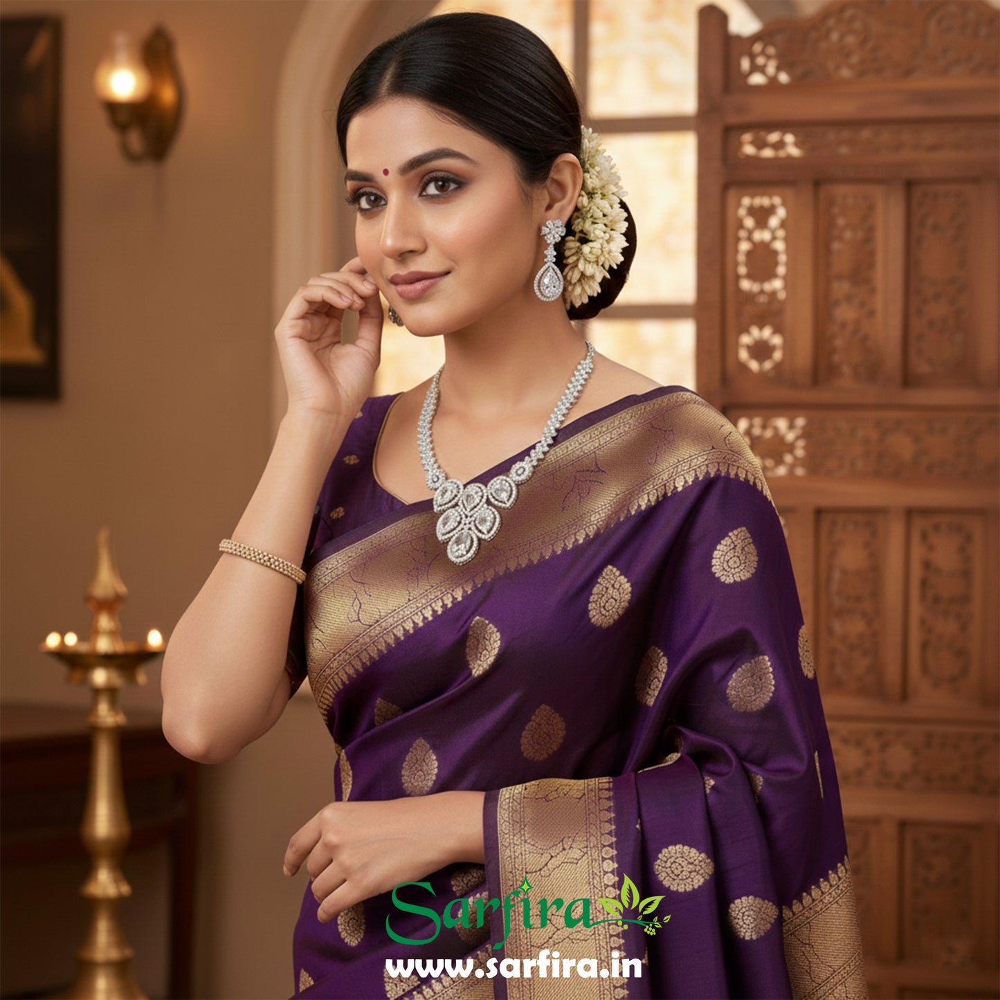 White Crystal Bridal Necklace Set for Women – Wedding & Party Jewelry