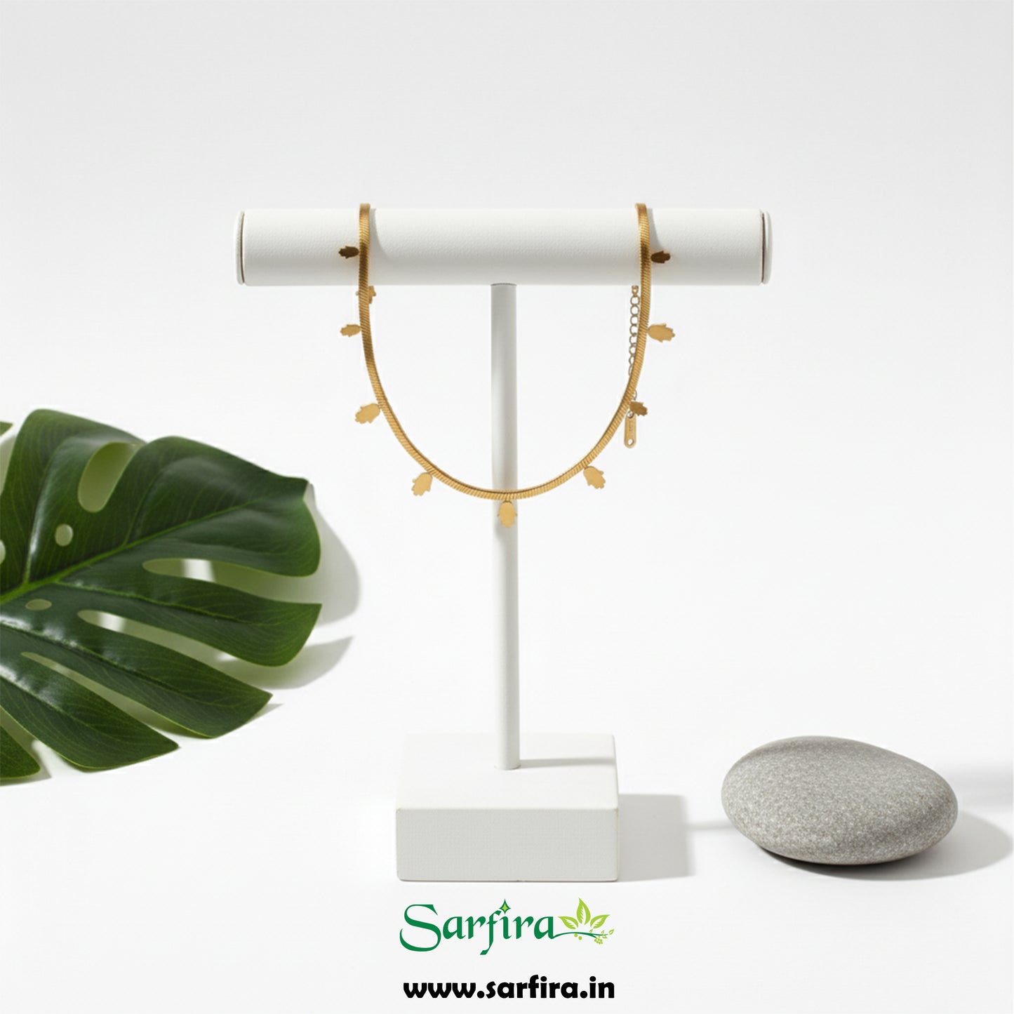 Hamsa Charm Snake Chain Bracelet