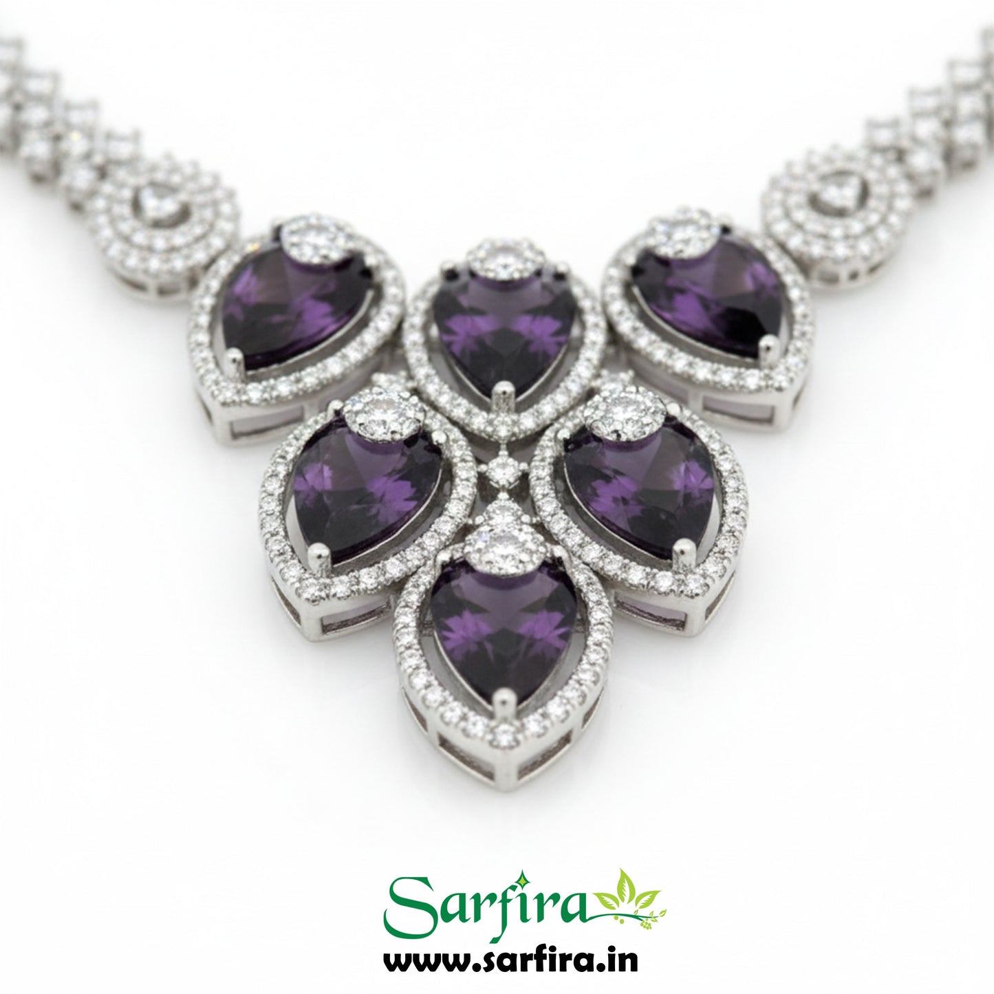 Purple Bridal Necklace