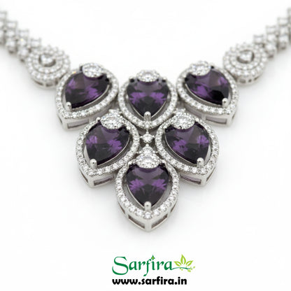 Purple Bridal Necklace