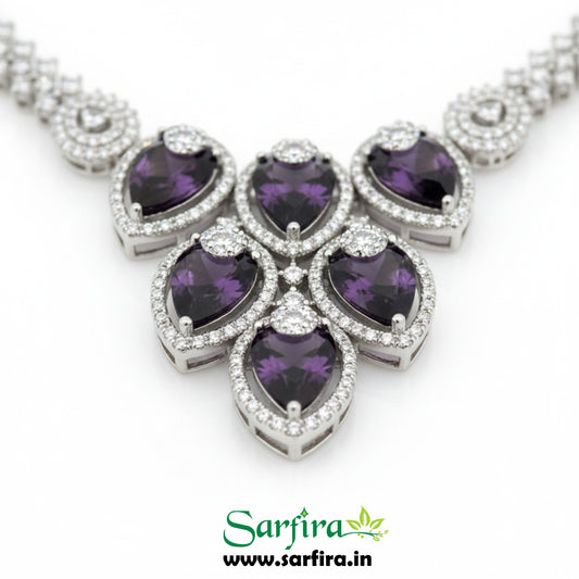 Purple Bridal Necklace