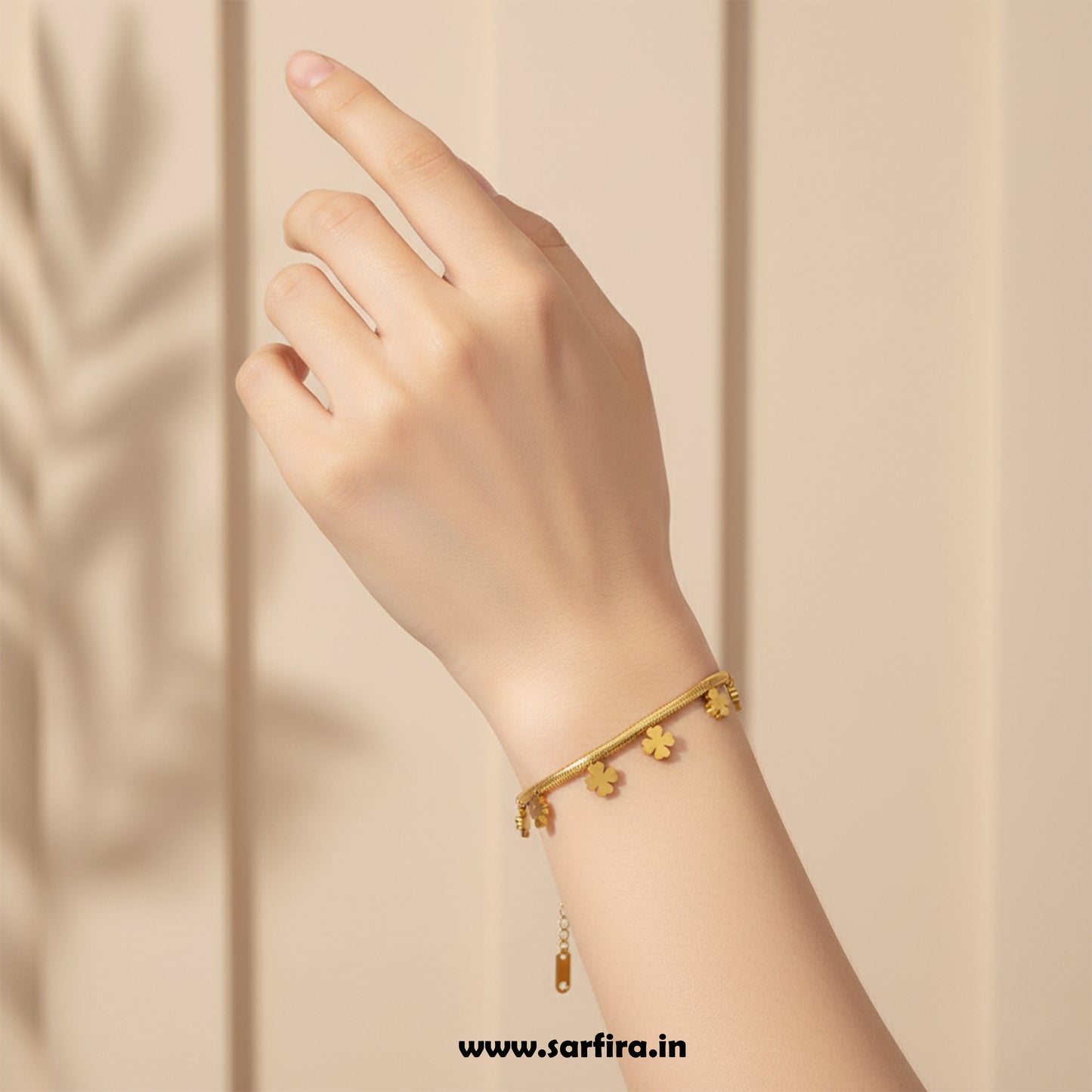 Charm Flower Snake Chain Bracelet