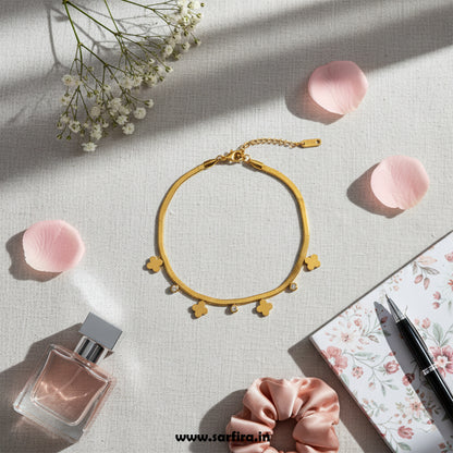 Flower With Diamond Bracelet