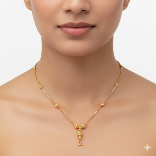Minimalist Gold Beaded Mangalsutra