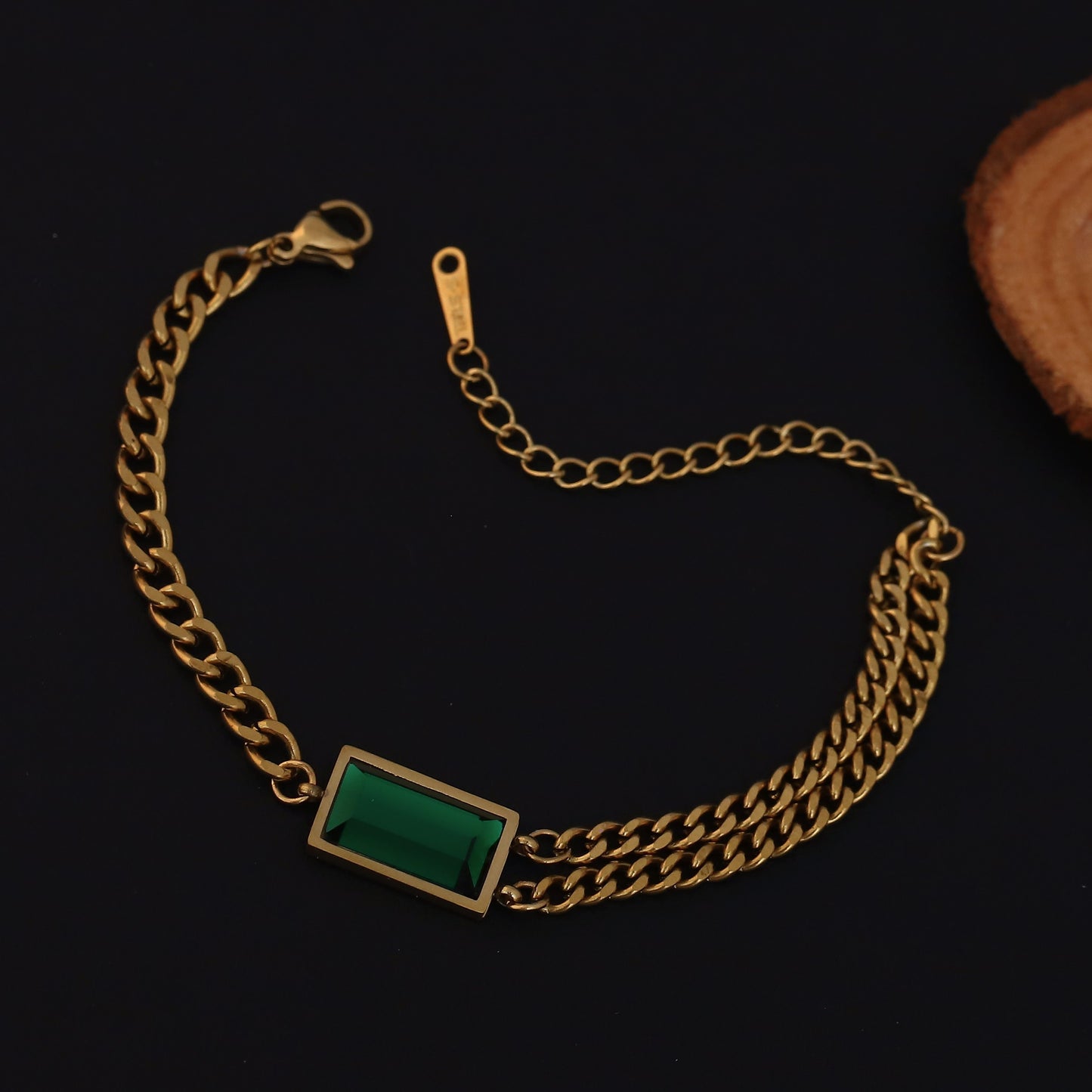 Emerald Chain Bracelet