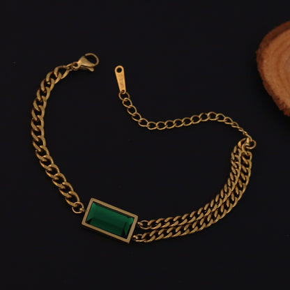 Emerald Chain Bracelet