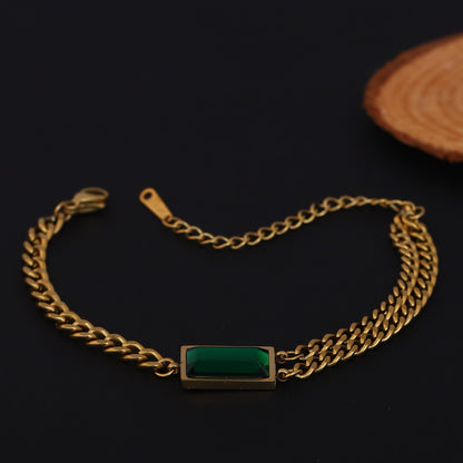 Emerald Chain Bracelet
