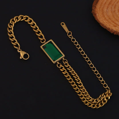 Emerald Chain Bracelet