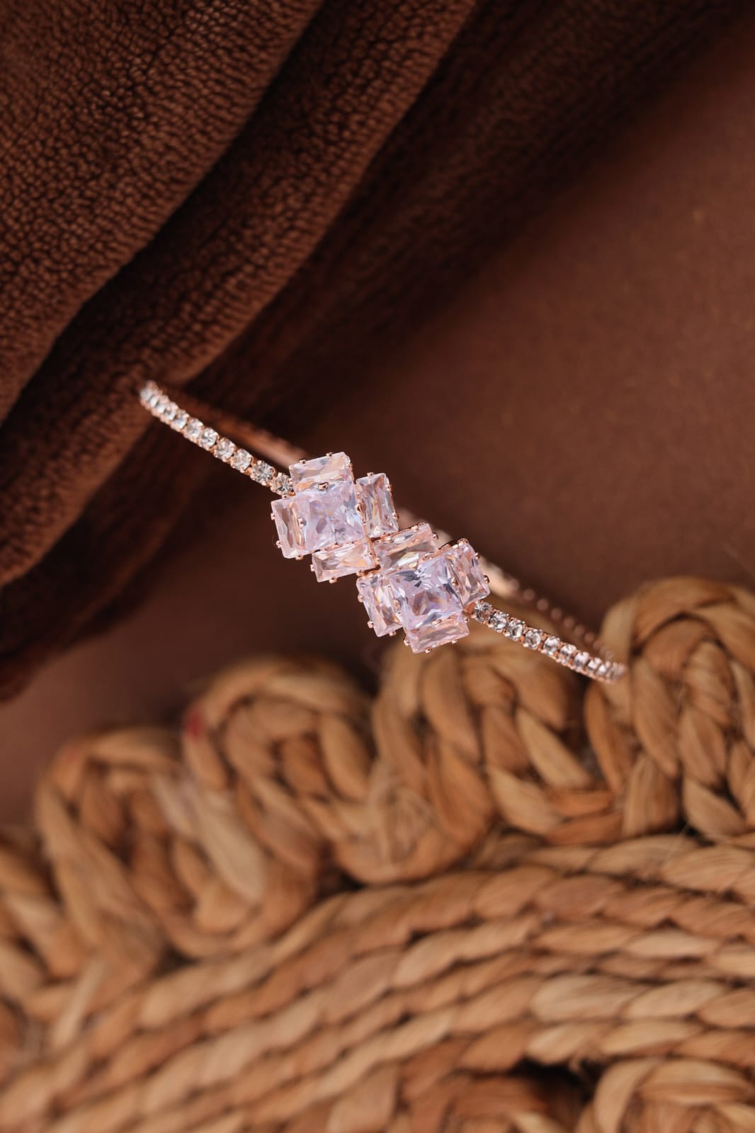 Elegant Rose Gold Crystal Bracelet
