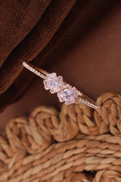 Elegant Rose Gold Crystal Bracelet