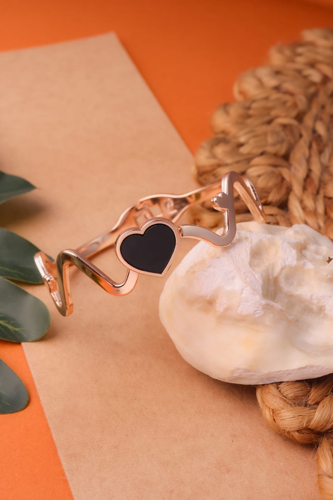 Heartbeat Black Heart Bracelet